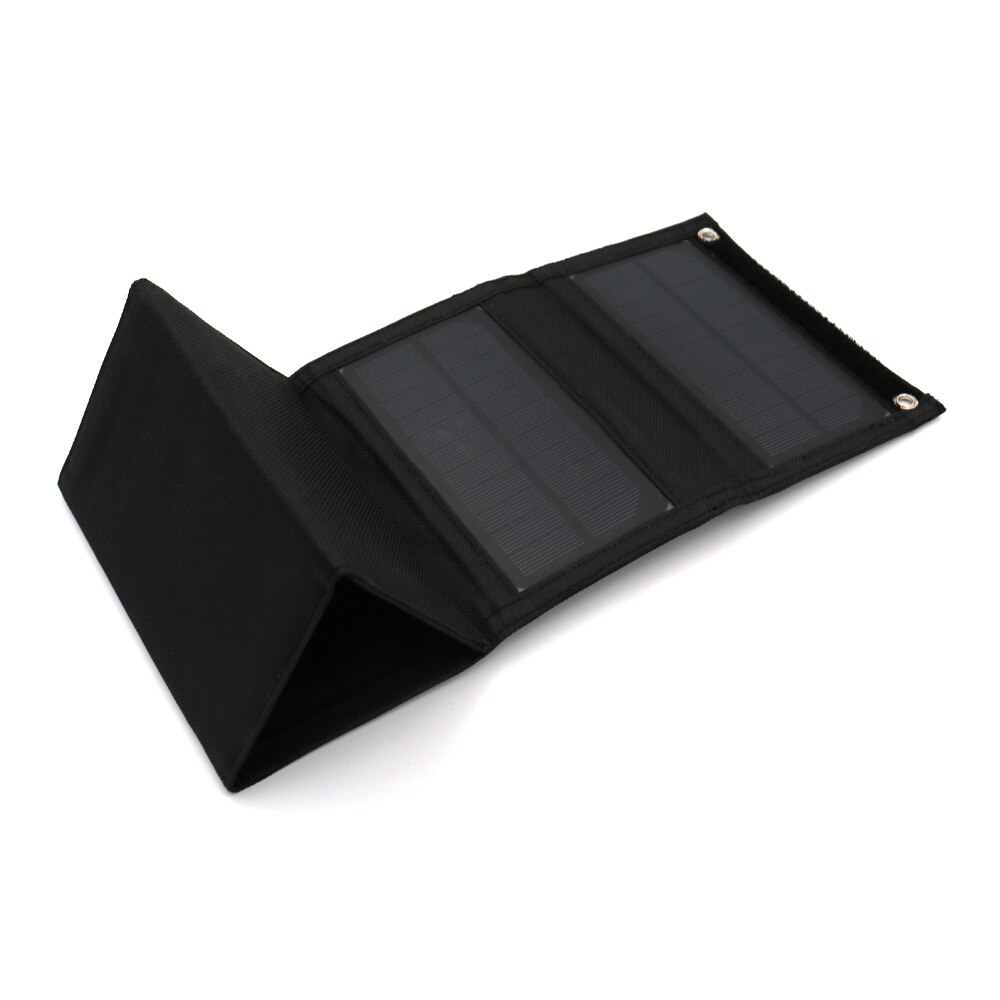 Portable 5V Solar Panel 12W 15W Monocrystalline Folding Foldable Waterproof Charger Sun Power Bank for Phone Battery USB Port