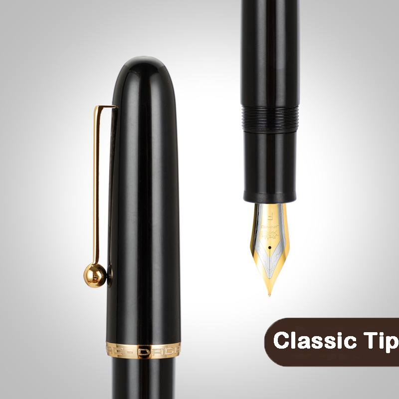 JINHAO 9016 Fountain Pen Acrylic Transparent White Spin Pen EF F M Nib Stationery Office School Supplies Writing Pen PK 9019: green / B