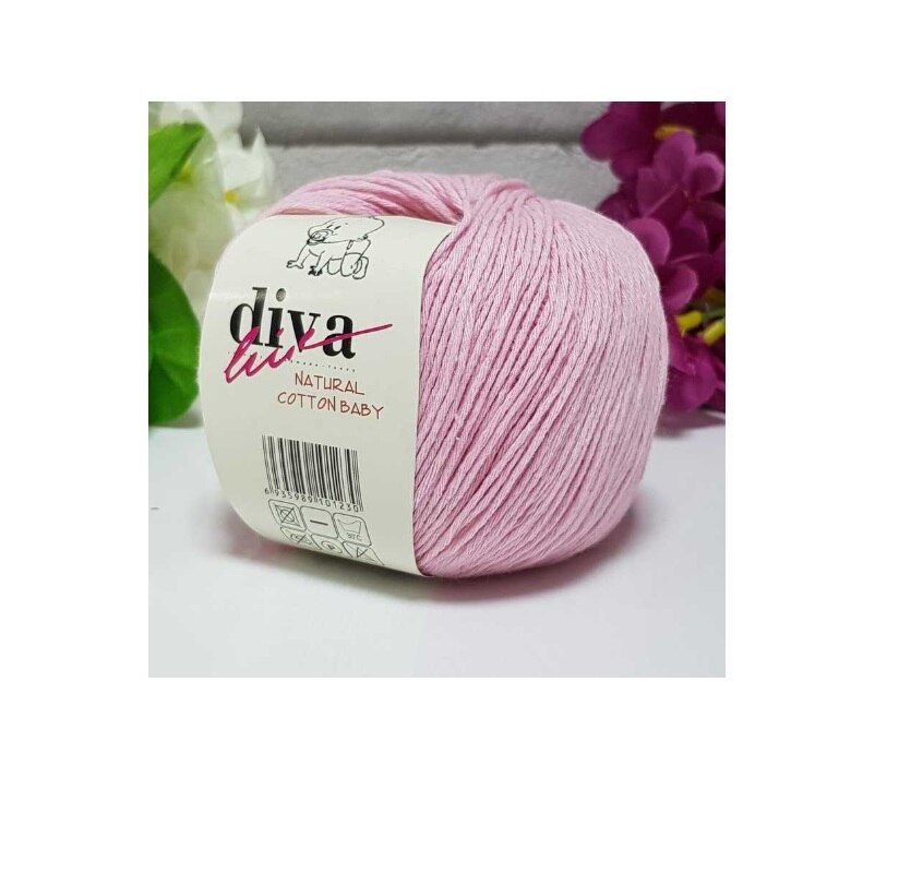 Diva naturlig bomull babygarn 5 x 50gr-200mt %100 bomull sport-baby filt tröja varm virkad handstickning färgglad amigurumi: 2130