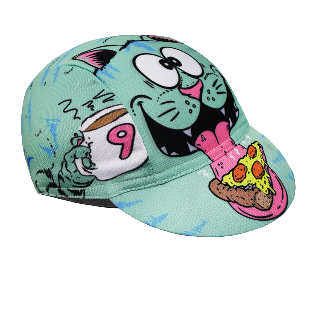 Cartoon Cat Cycling Cap Grappige Racefiets Muts Mooie Dieren Fiets Hoofddeksels Zonnescherm Ademend Mtb Mannen En Vrouwen Gorra Ciclismo: Black