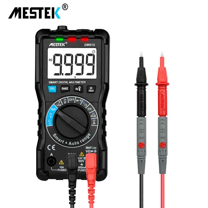 Mestek Intelligente Multimeter DM91A/DM91S Multimeter 9999 Telt Smart Auto Range Tester Multimetre Multi Meter Multitester: DM91S