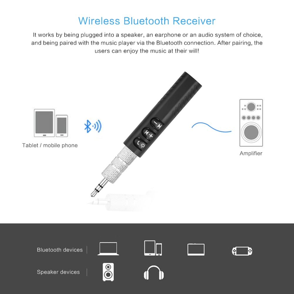 Bundwin Auto Bluetooth Empfänger Aux 3,5mm Jack Mini Hände frei Auto Adapter Dongles für Lautsprecher Auto Bausatz