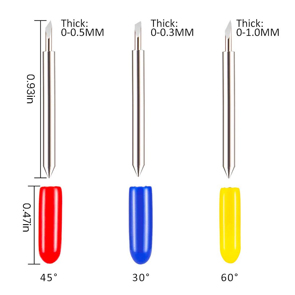 Couteau de coupe en carbure cémenté pour traceur, couteau de coupe 30/45/60 degrés, lame de fraisage, outils de sculpture