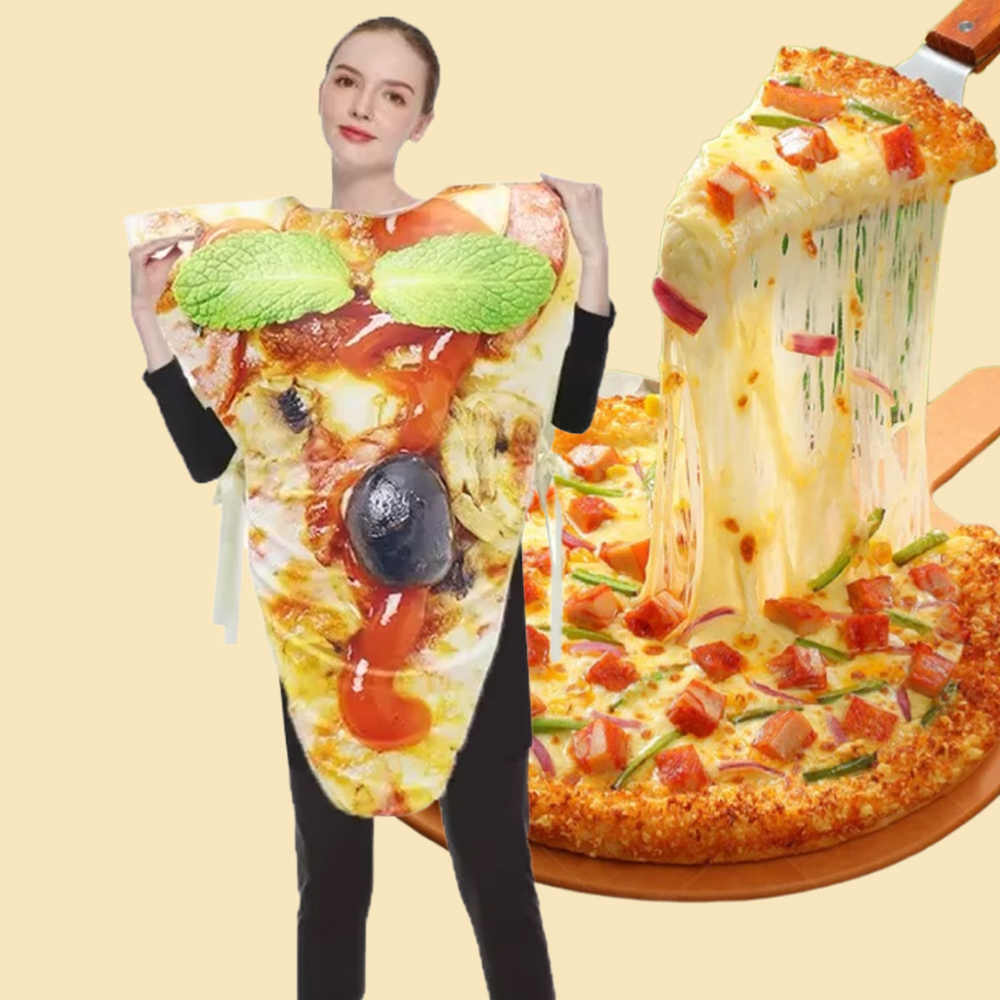Pizza Kostüm Essen Karneval Italienische Pizza Toast Cosplay Oberbekleidung Schwamm Outfit Festival Parade Party Unisex Fancy Dress Up