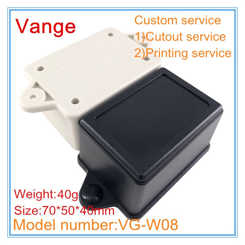 2pcs/lot injection plastic case IP54 ABS plastic boxes enclosure for wall-mounted diy PCB 70*50*40mm
