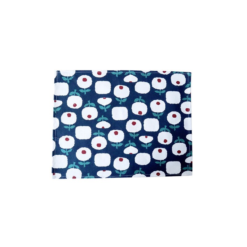 1pc Ins Cotton Placemat Table Napkin Tablewares Mats Pads Family Visit 32x42cm 12.6"x16.5"