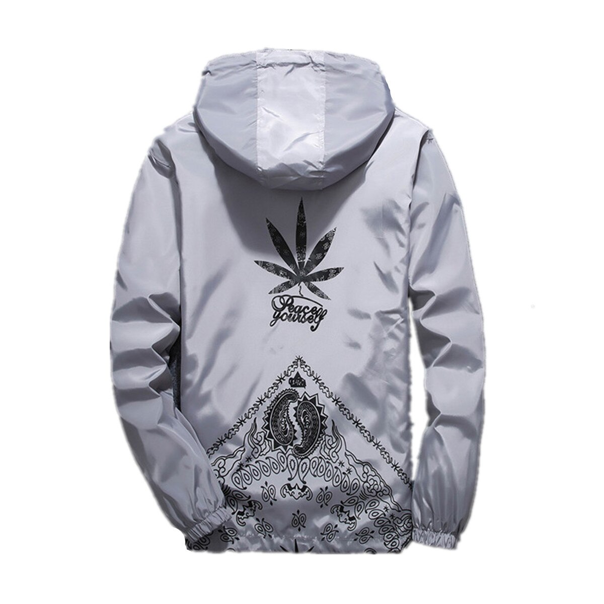 Spring Summer WINDBREAKERS Jacket Mens Jackets Mens Jacket Hip Hop Coats Streetwear US Size M L XL XXL: gray / XXL