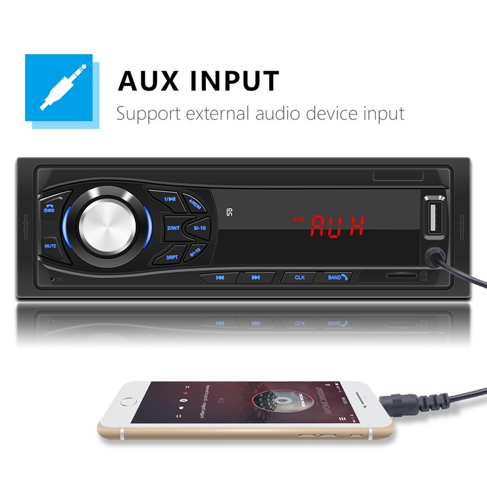 Kebidu 1 din autoradio stereo speler bluetooth telefoon usb/sd/aux-in  mp3 12v auto audio autoradio radio met afstandsbediening