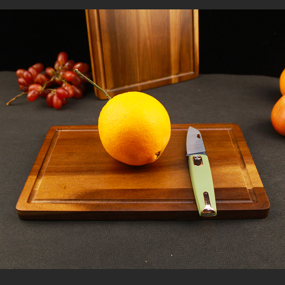 Tabla de cortar de madera, bandeja de comida, bandeja de desayuno de madera maciza, tabla de cortar de cocina para el hogar, tabla de cortar de verduras y frutas