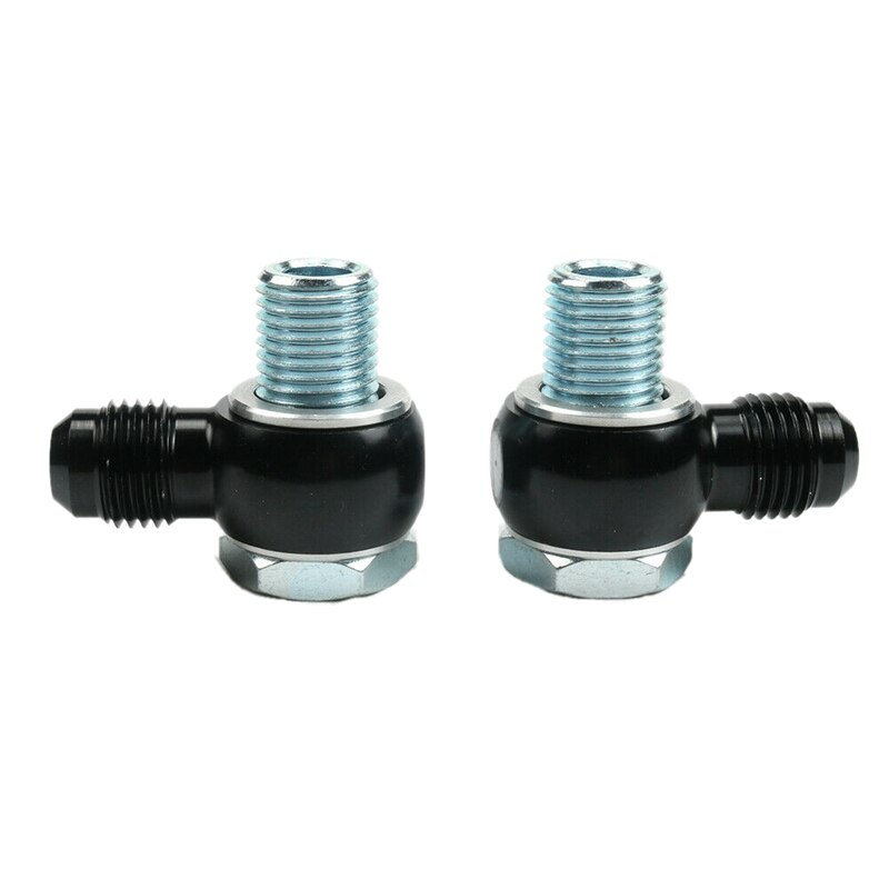 2-Piece 6AN X 1/4NPSM 90 Degree Banjo Fittings For GM 4L80E Transmission Oil Cooler 1997-2010