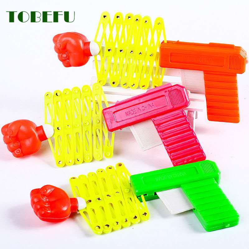 TOBEFU Funny Retractable Fist Shooter Trick Toy Gun Child Kids Plastic Party Festival Classic Elastic Telescopic Fist