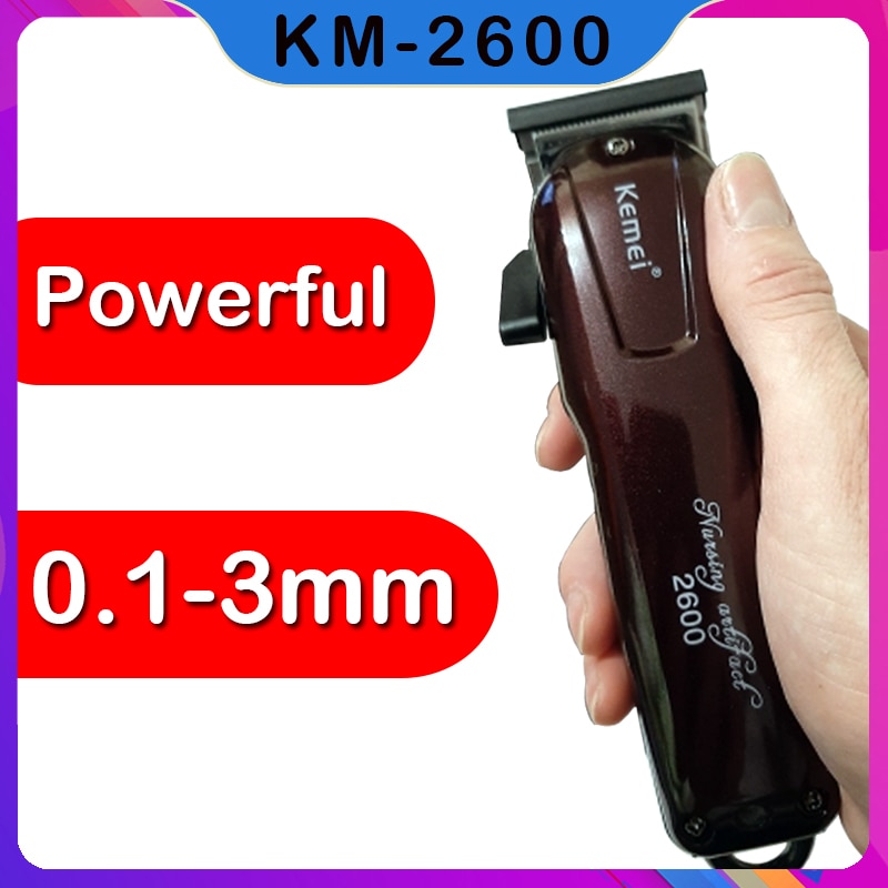 Tondeuse à cheveux de précision puissante barbier Kemel tondeuse professionnelle Kmei Cliper Trimer Kamei hommes coupe sans fil 0.1-3mm Drimmer