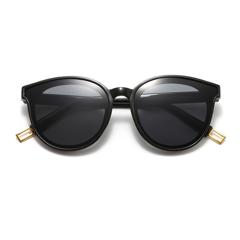 Mærke cat eye solbriller kvinder mænd luksus plast solbriller klassiske retro udendørs unisex runde solbriller: Default Title