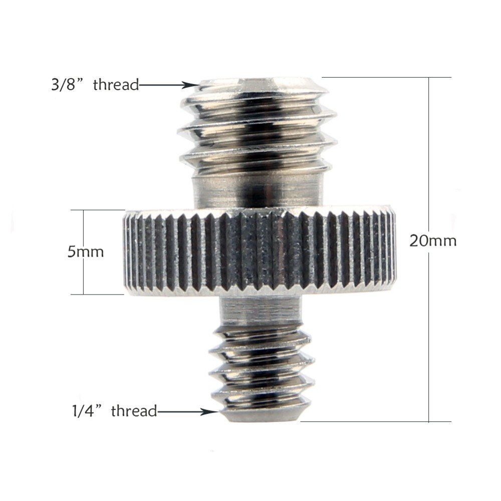 NICEYRIG Camera Kooi Schroef 1/4 &quot;tot 3/8&quot; Camera Rig 1/4 &quot;3/8 inch Schroef DSLR Rig Statief Schroef legering Accessoire (2 Stuks een Pak)