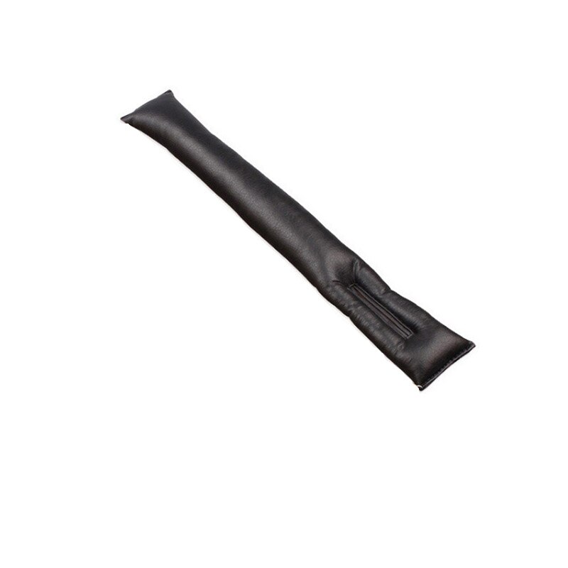 1pc pu lederen voorstoel gap stopper lekvrije stop pad vuller spacer mat kussenhoes auto accessoires universele pasvorm: Zwart
