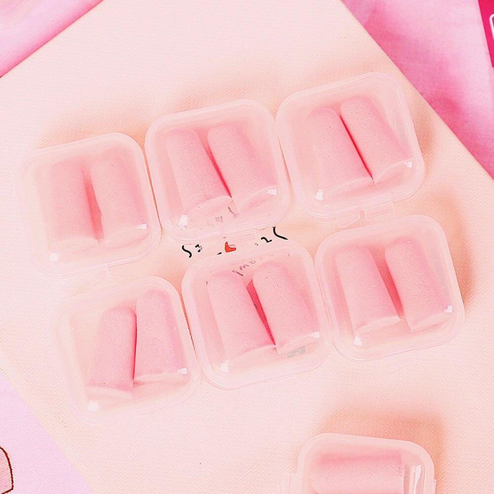 20 Pairs Sponge Earplugs Soft Sleeping Ear Plugs Noise Reducing Earplugs for Home School Sleeping Style Supplies with Storage Ca