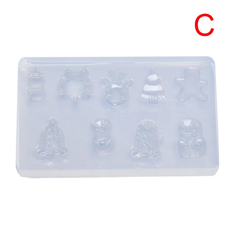 1Pcs 3D Creatieve Kat Vleugel Kerst Nail Siliconen Mal Voor Diy Sieraden Nail Art Mold: C