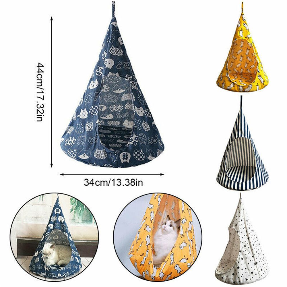 Cat Pet Hammock Conical Hanging House Bed Cage Soft Washable Pets Tent Kitten Nest Removable Pet Supplies