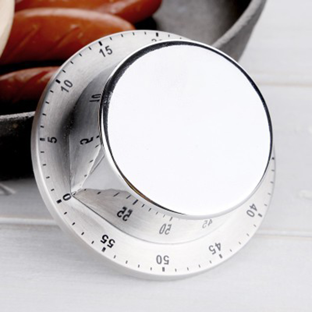 Multifunctionele 1Pc Ronde Rvs Kookwekker Magnetische Koken Wekker Herinnering Timer Gadget