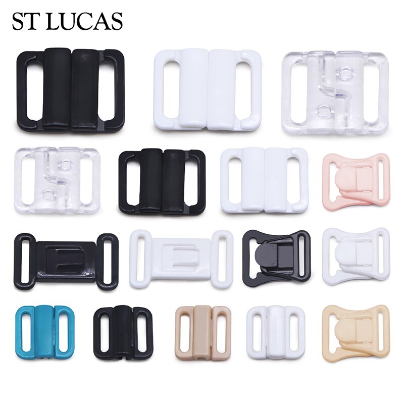 Crochet et fermoir à bande rectangulaire, 10 pièces/lot, prolongateurs de taille pour soutien-gorge, couture sur vêtements, accessoires DIY