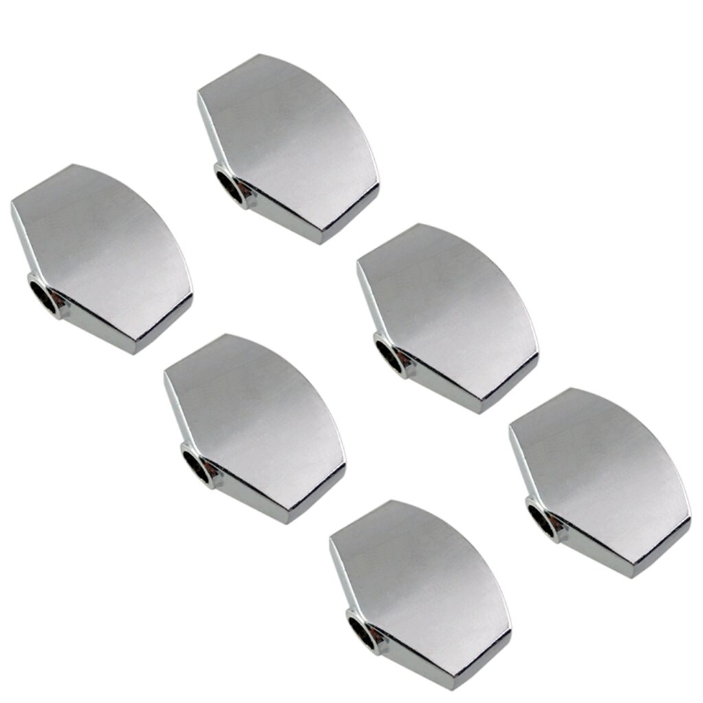 Duurzame 6- delige gitaar tuner stemknop stemmechanieken voor elektrische/akoestische/houten gitaar accessoire zilver
