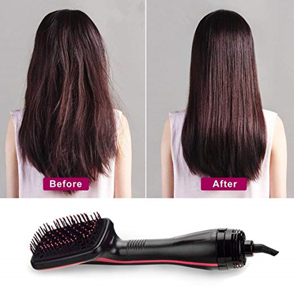 Heating Comb Multifunctional Air Brush Hair Blower Hair Straightener and Curler Air Comb 2 in 1 Hair Styler