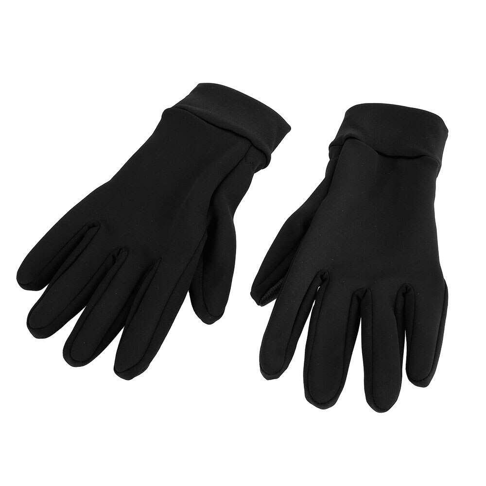 Guantes de Ciclismo MTB guantes de carretera bicicleta de montaña guantes impermeables de pantalla táctil guantes de invierno ciclismo esquí guantes de dedo completo: Black / L