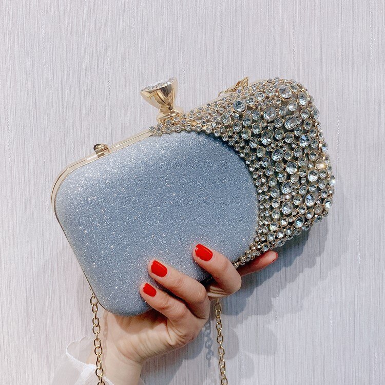 Dames kristal strass avond clutch tas bruidsbloem bruiloft feesttas beste