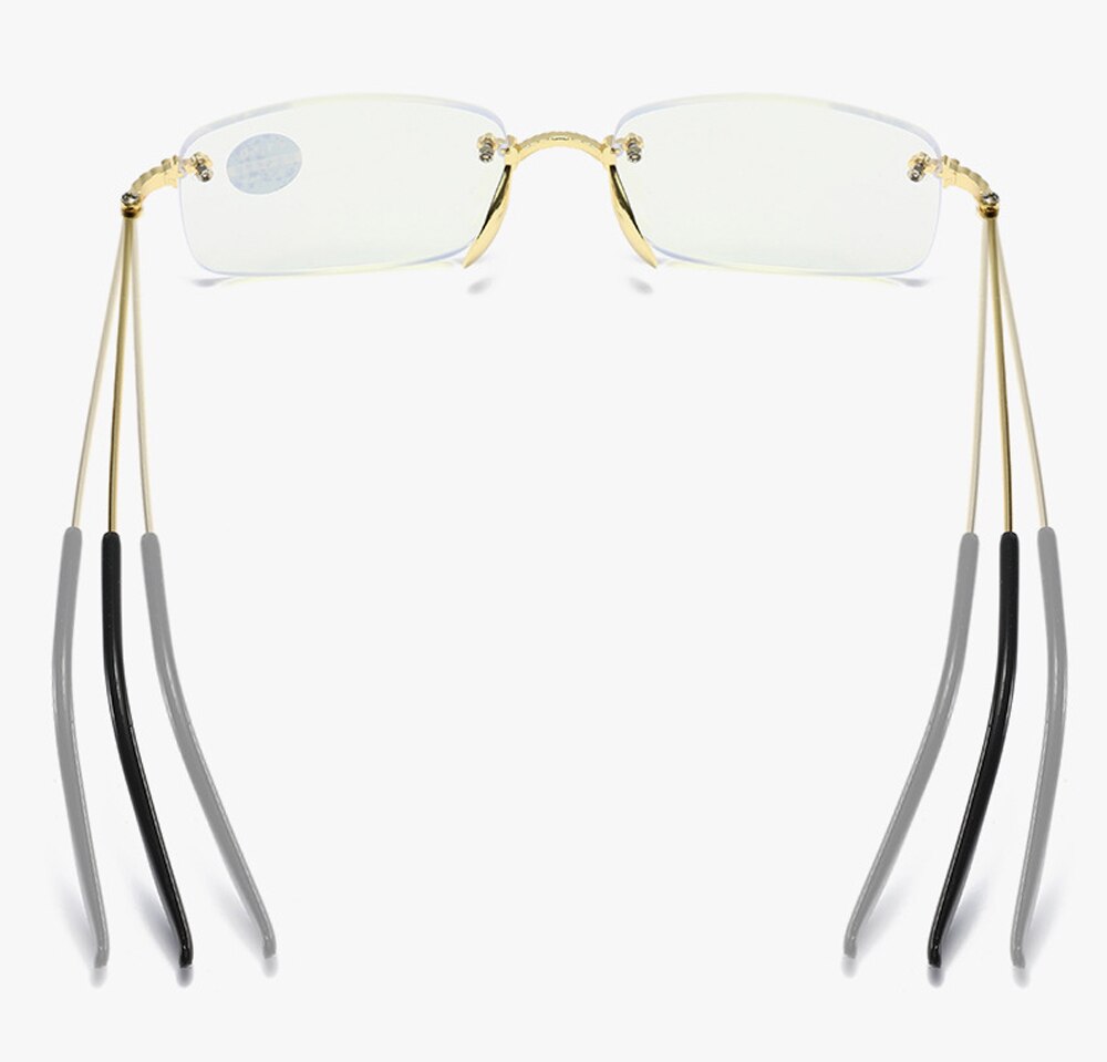 ¡! ¡Dos pares! Gafas de lectura bifocales transparentes, con corte de diamante, sin montura, ver cerca y lejos + 0,75 + 1 + 1,25 + 1,5 + 1,75 + 2 + 2,25 + 2,5 + 3 a + 4