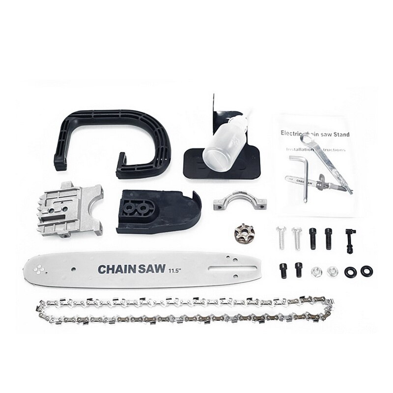 11.5/12 pouces support de tronçonneuse changé 100 125 150 meuleuse d'angle électrique M10/M14/M16 en scie à chaîne ensemble d'outils électriques pour le travail du bois: G257501