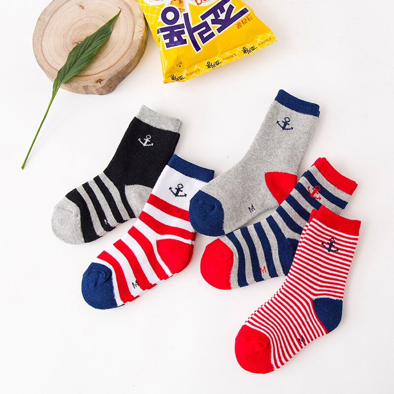 2019 novo inverno crianças meias bandeira meias 5 pares/lote quente terry meias grossas para 2-3/3-5/5-8 anos