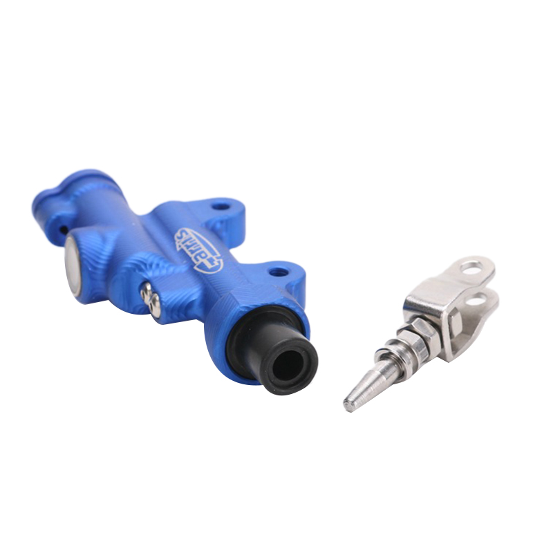 Universal Motorcycle Rear Foot Brake Master Cylinder Hydraulic Brake Pump for Motorcycle Sport Dirt Bike Pit Qua Blue