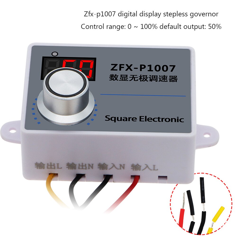 Speed Controller Stepless Speed Controller Waterproof 500W AC 220V Velocity Regulator Control Switch Motor Accessories