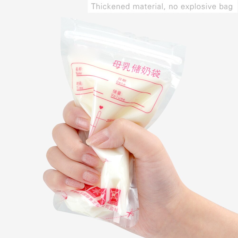 30 stk 200ml engangsforseglingsstrimmel fortykket gravide kvinder nødmad hjem sikker rejse babypleje modermælk opbevaringsposer