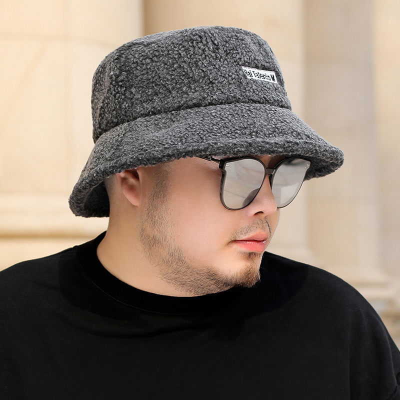 Papa – chapeaux de pêcheur grande taille pour homme, casquette Panama en feutre, en molleton , pour la neige, 54-58CM, 58-63CM, hiver: Black / 54-58cm