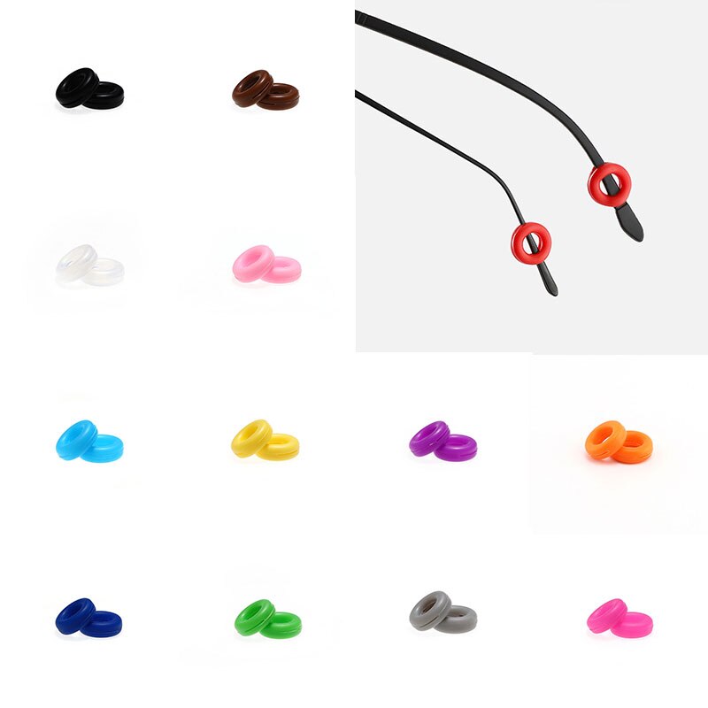 5Pairs Round Glasses Ear Hooks Eyeglasses Sports Temple Tips Anti Slip Silicone Grips Eyewear Accessories Silicone Non-slip