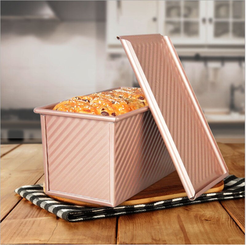 Loaf Pan Met Deksel Gegolfd Non-stick Bakvormen Carbon Staal Brood Toast Mold Brood Bakken Pan