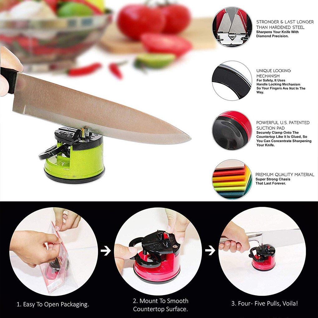 Brand Suction Knife Sharpener Sharpening Tool Easy and Safe to Sharpens Kitchen Chef Knives Damascus Knives Sharpener