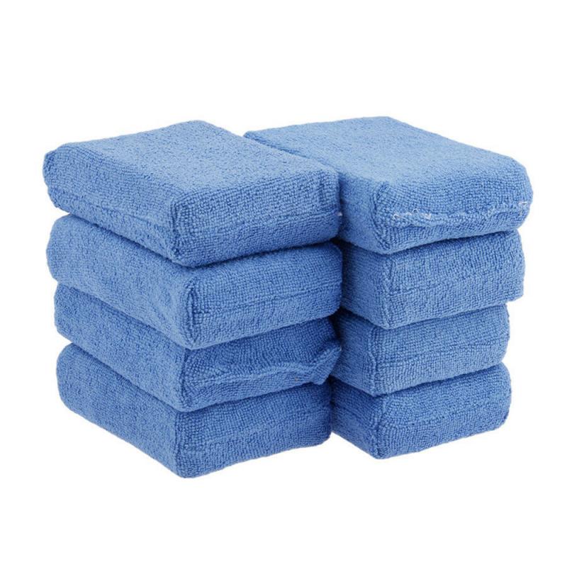 1Pcs Microfibre Foam Sponge Car cleaning cloth maintenance tool polishing sponge block Auto waxing sponge Maintenance Supplies