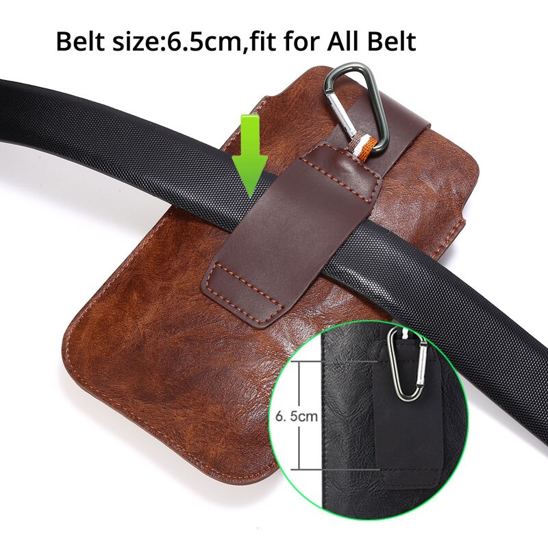 Chezvous telefone saco cinto clipe caso para iphone11 11pro x xr xs max 8 7 6 mais magro bolsa de couro dupla 4.7-6.4 com suporte de cartão