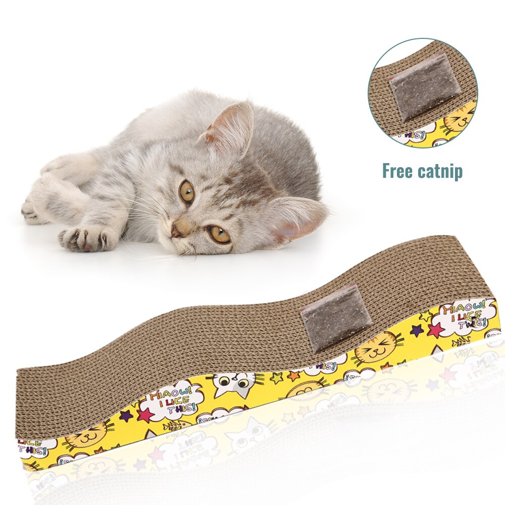 Cat Kitten Scratching Board Pet Soft Mattress Paw Care Toy Corrugated Cardboard Scratching Cat Training Toy
