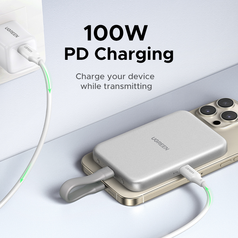 UGREEN Magnetic M.2 NVMe 2280 SSD Enclosure Magsafe SSD Case USB C 3.2 Gen2 to NVMe PCI-E for iPhone 16 Pro Max ProRes