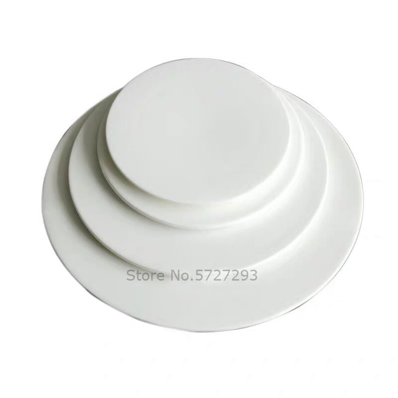 White Plastic Acrylic Circle Reusable Cake Boards For Display Various Sizes 1/8&quot; Thick X1 piece