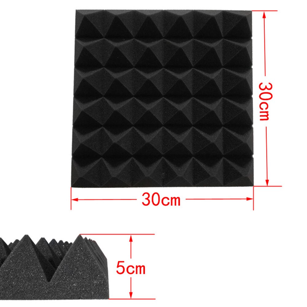 6Pc Geluid Absorberende Katoen Silencing Spons Piramide Geluidsabsorberende Spons Voor Ktv Opname Studio Muur Kast Bumpers