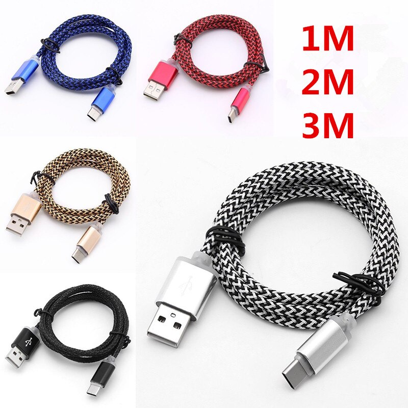 1~3m Type-C USB C Charger Cable Charging for Samsung Galaxy A20 A20E A30 A40s A50 A60 A70 A51 A71 M10 M20 M30 M40 S10 NOTE 9