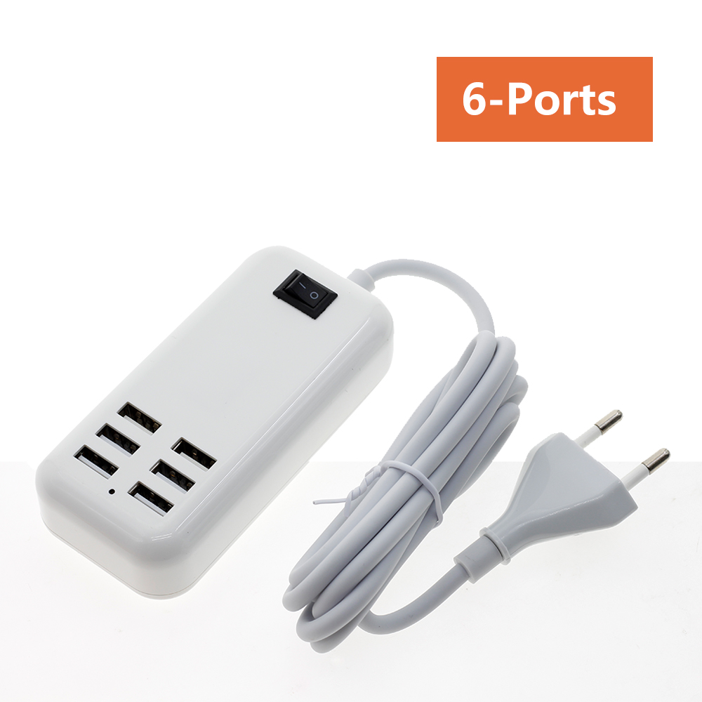 USB Power Supply Adapter DC5V 2A EU Plug / US Plug Universal Charger 1 / 2 / 3 / 6 Ports