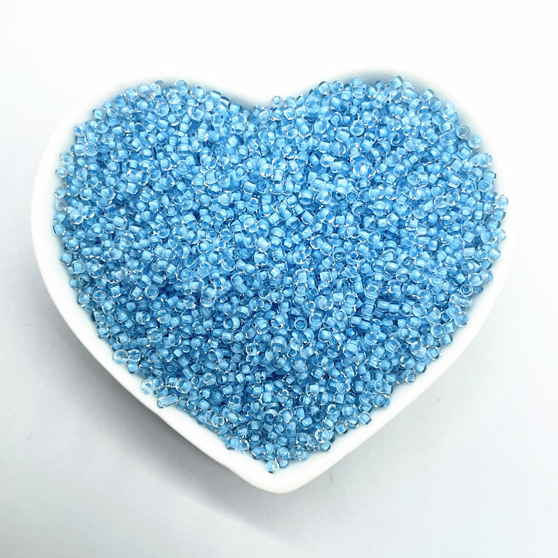 Colgante de corazón de 15g, 2mm, 3mm, 4mm, efecto de teñido, cuentas de semilla de cristal checo, cuentas de pulsera DIY para fabricación de joyas, accesorios: Rosa claro / 3 mm