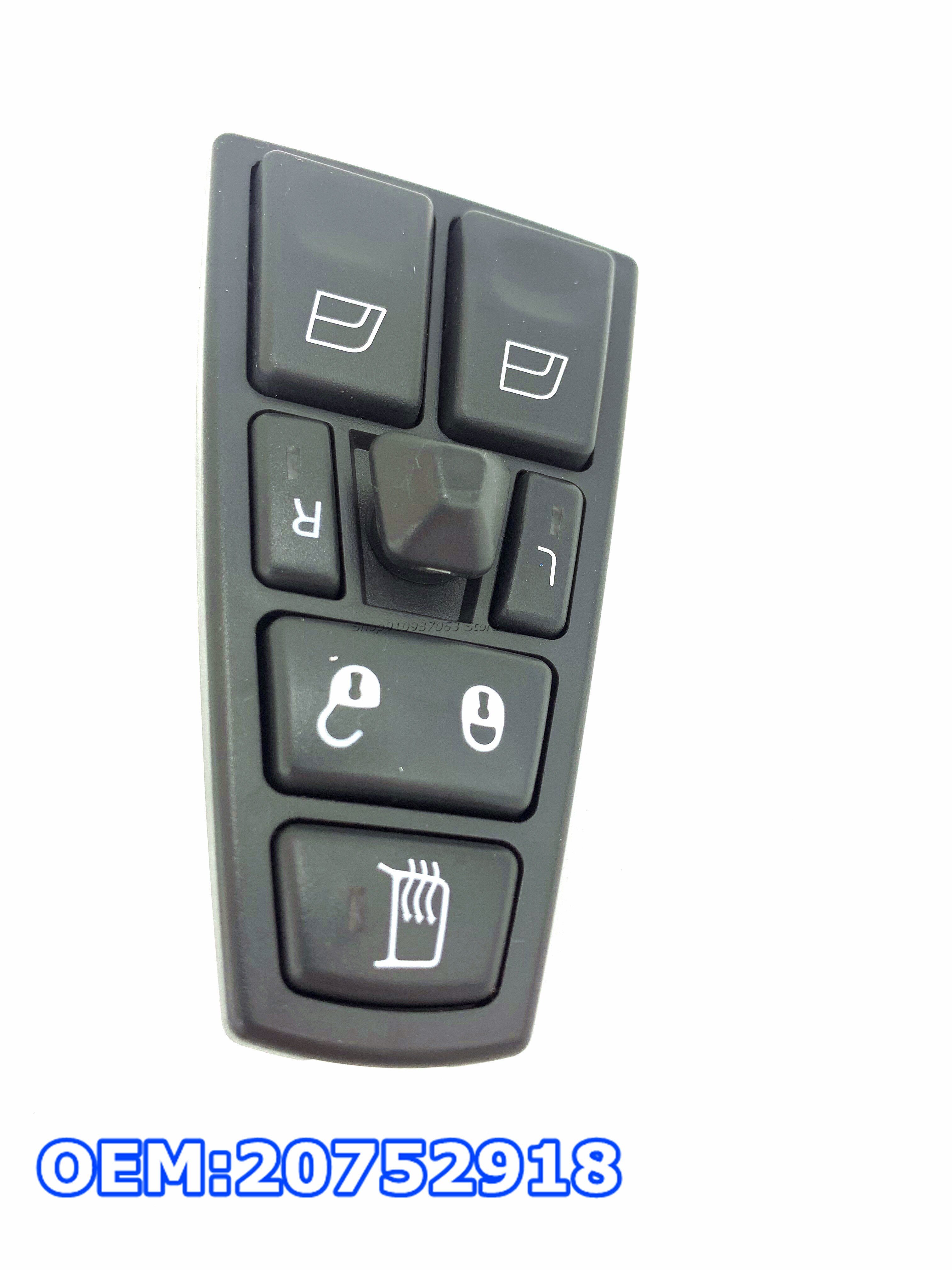 Interrupteur de fenêtre électrique pour VOLVO FH12, FM12, FM9, FH, FM, VNL, 20752918, 20953592, 20455317, 20452017, 21354601, 21277587, 20568857