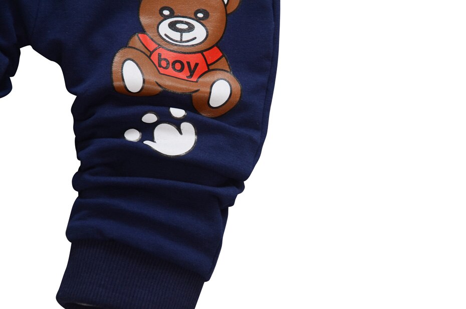 Daivsxicai Pants Cotton Boy Cute Cartoon Bear Baby Clothing Pants Baby All-Match Children Pants For Boys 7-24 Month