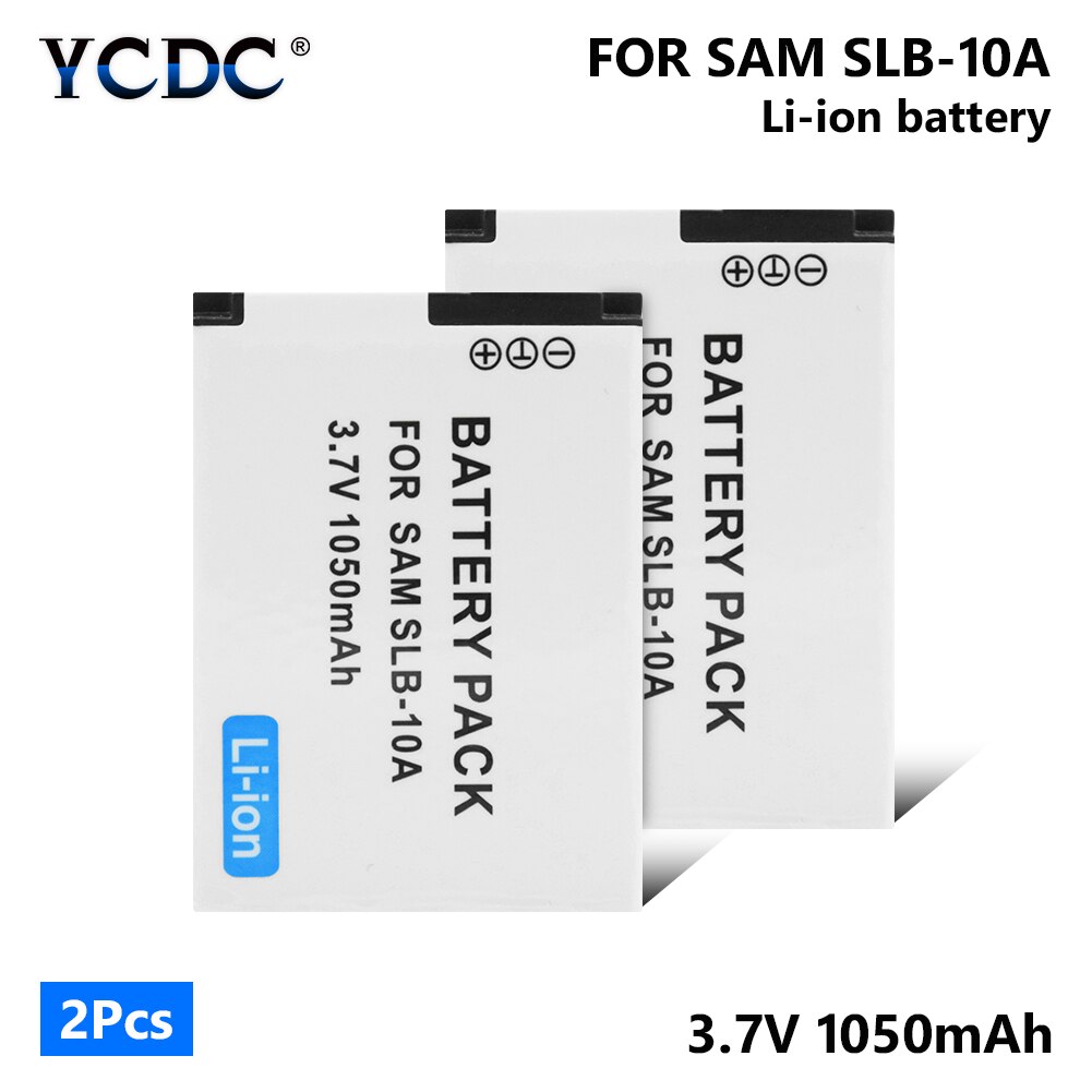 SLB-10A de batería de la cámara para Samsung P800 PL60 PL65 PL70 HMX-U10 SAC-47 NV9 TL9 Samsung SL102 SL202 SL310 SL420 SL502 SL620: 2 Pcs